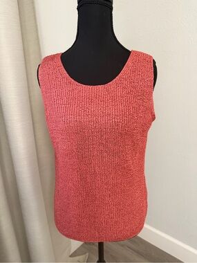 Sigrid Olsen Coral Knit Sleeveless Tank